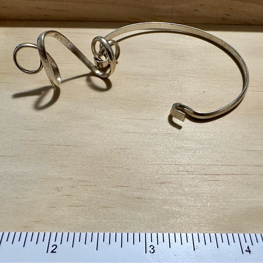 Silver Tone Interchangable Stone Cuff With Blue S… - image 4